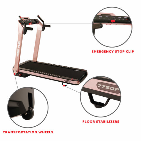 Image of ASUNA 7750P SpaceFlex Motorized Treadmill Pink - Treadmills and Fitness World