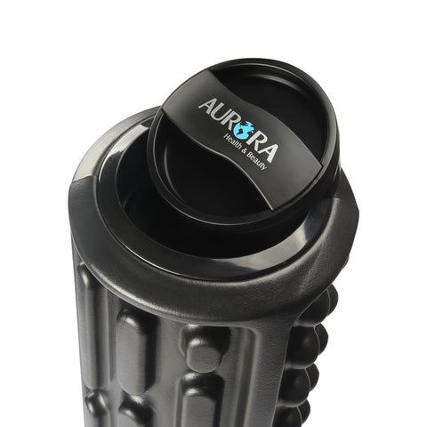 Image of AURORA Black Vibrating Roller Massager - Treadmills and Fitness World