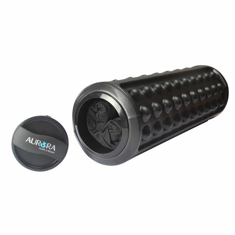 Image of AURORA Black Vibrating Roller Massager - Treadmills and Fitness World