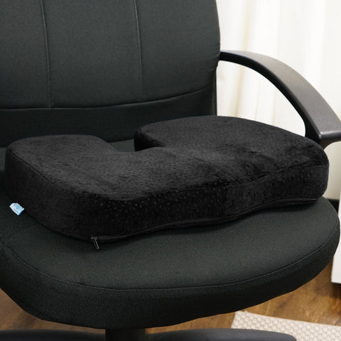 Image of AURORA Black Memory Foam Coccyx Seat Cushion - Treadmills and Fitness World
