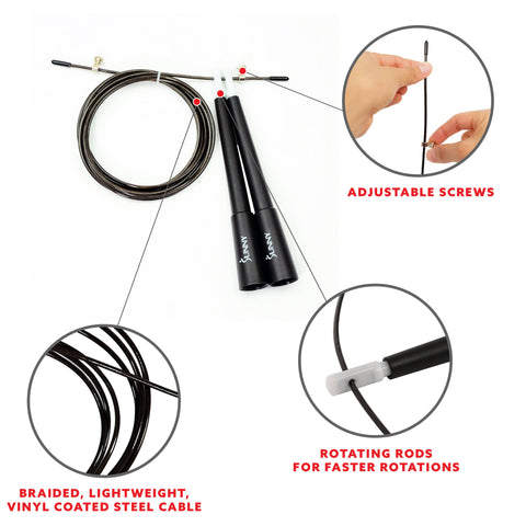 Image of Sunny Health & Fitness No. 069 Speed Cable Jump Rope - Treadmills and Fitness World