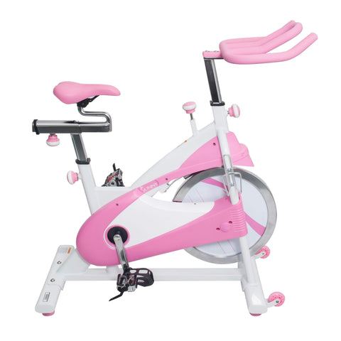 Image of Sunny Health & Fitness P8150 Pink Belt Drive Premium Indoor Cycling Bike - Treadmills and Fitness World