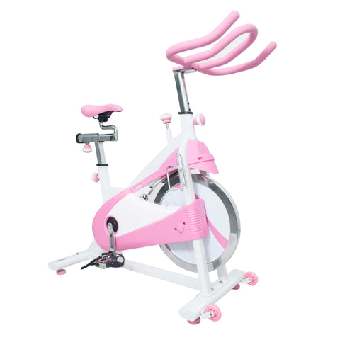 Image of Sunny Health & Fitness P8150 Pink Belt Drive Premium Indoor Cycling Bike - Treadmills and Fitness World