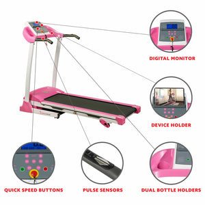 Sunny Health & Fitness P8700 Pink Treadmill - Treadmills and Fitness World