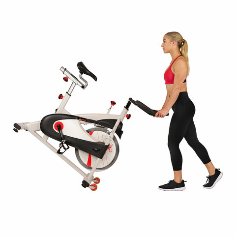 Image of Sunny Health & Fitness 40lb Flywheel Belt Drive Indoor Cycle Bike w/ Clipped Pedals - SF-B1509 - Treadmills and Fitness World