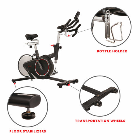 Image of Sunny Health & Fitness Belt Drive Magnetic Indoor Cycling Bike- SF-B1709 - Treadmills and Fitness World