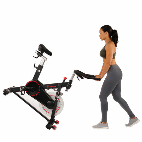 Image of Sunny Health & Fitness Magnetic Belt Drive Indoor Cycling Bike with 44 lb Flywheel and Large Device Holder - SF-B1805 - Treadmills and Fitness World