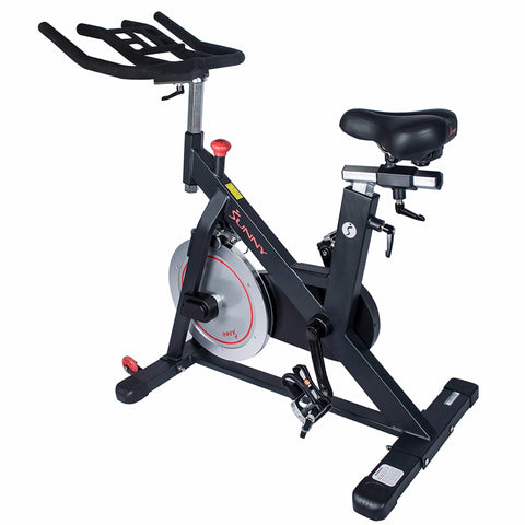 Image of Sunny Health & Fitness Magnetic Belt Drive Indoor Cycling Bike with 44 lb Flywheel and Large Device Holder - SF-B1805 - Treadmills and Fitness World