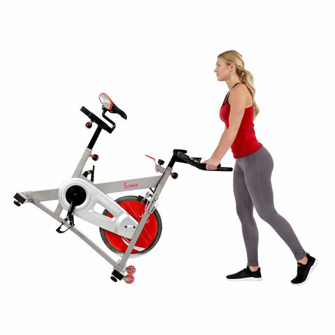 Image of Sunny Health & Fitness Pro II Indoor Cycling Bike with Device Mount and Advanced Display – SF-B1995 - Treadmills and Fitness World