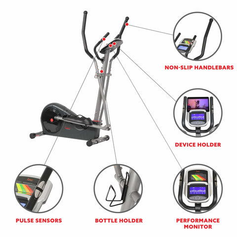 Image of Sunny Health & Fitness Pre-Programmed Elliptical Trainer - SF-E320002 - Treadmills and Fitness World