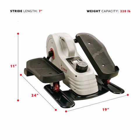 Image of Sunny Health & Fitness Magnetic Under Desk Elliptical - Treadmills and Fitness World