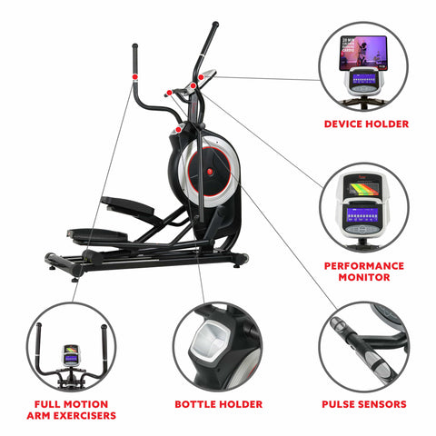 Image of Sunny Health & Fitness Programmable Elliptical Trainer SF-E3875 - Treadmills and Fitness World