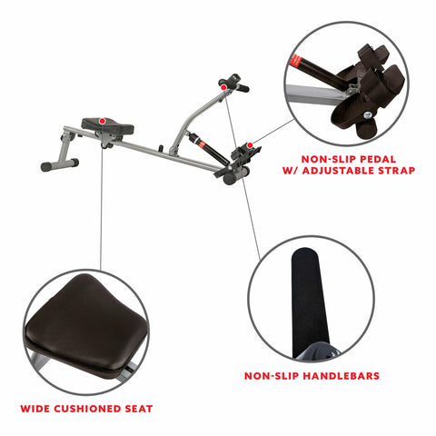 Image of Sunny Health & Fitness Rowing Machine - SF-RW1205 - Treadmills and Fitness World