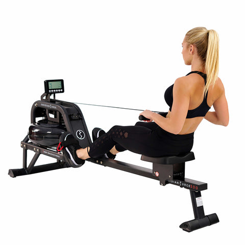 Image of Sunny Health & Fitness Obsidian Surge 500m Water Rowing Machine - SF-RW5713 - Treadmills and Fitness World