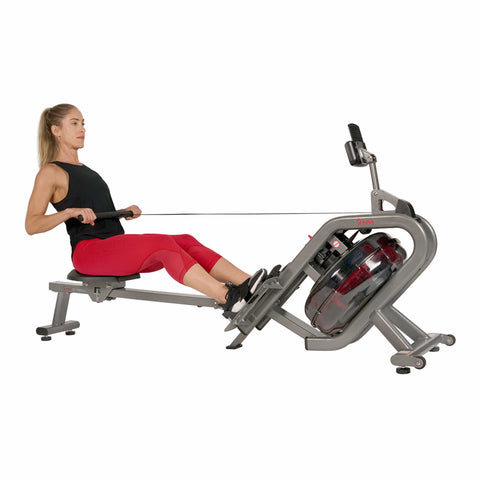 Image of Sunny Health & Fitness Phantom Hydro Water Rowing Machine - SF-RW5910 - Treadmills and Fitness World