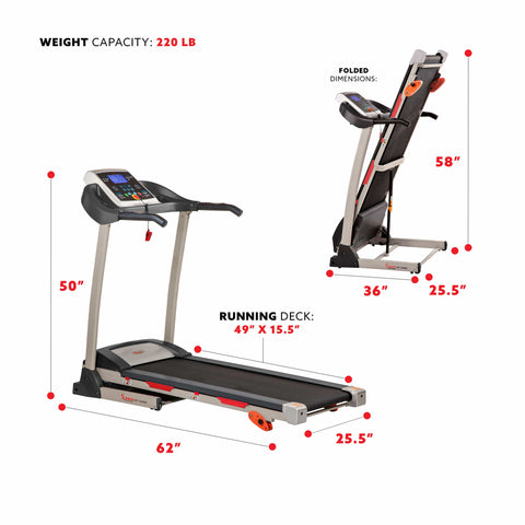 Image of Sunny Health & Fitness Treadmill - SF-T4400 - Treadmills and Fitness World