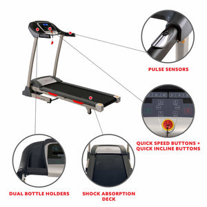 Sunny Health & Fitness Treadmill with Auto Incline - SF-T7705 - Treadmills and Fitness World