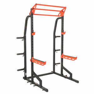 Sunny Health & Fitness Power Zone Half Rack Heavy Duty Performance Power Cage with 1000 LB Weight Capacity – SF-XF9933 - Treadmills and Fitness World