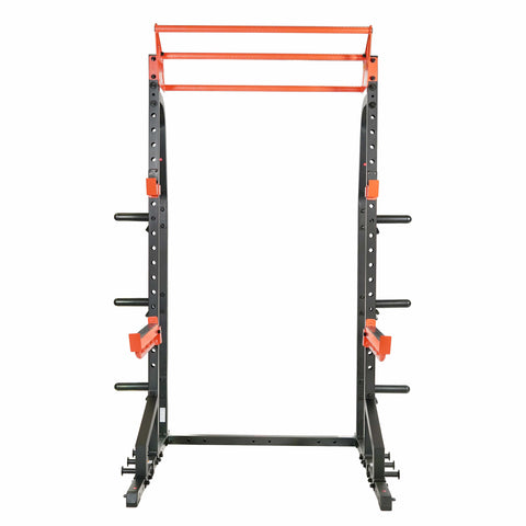 Image of Sunny Health & Fitness Power Zone Half Rack Heavy Duty Performance Power Cage with 1000 LB Weight Capacity – SF-XF9933 - Treadmills and Fitness World