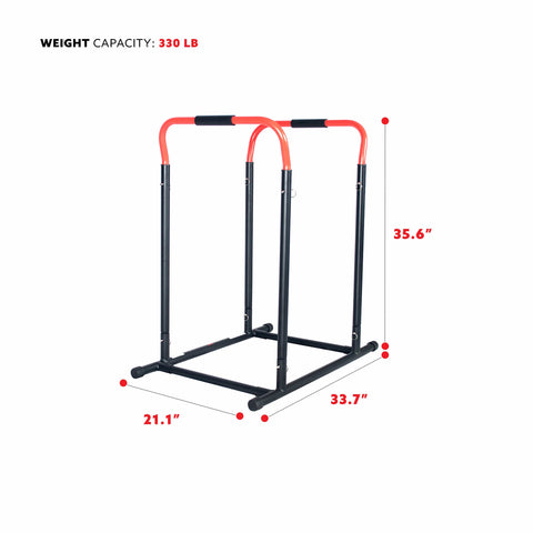 Image of Sunny Health & Fitness High Weight Capacity Adjustable Dip Stand Station – SF-XF9937 - Treadmills and Fitness World