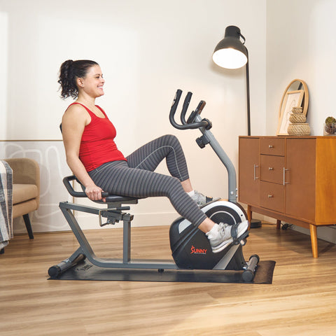 Image of Sunny Health & Fitness Easy Adjustable Seat Recumbent Bike - SF-RB4616S - Treadmills and Fitness World