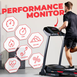 Sunny Health & Fitness Premium Folding Auto-Incline Treadmill - SF-T7705 SMART - Treadmills and Fitness World