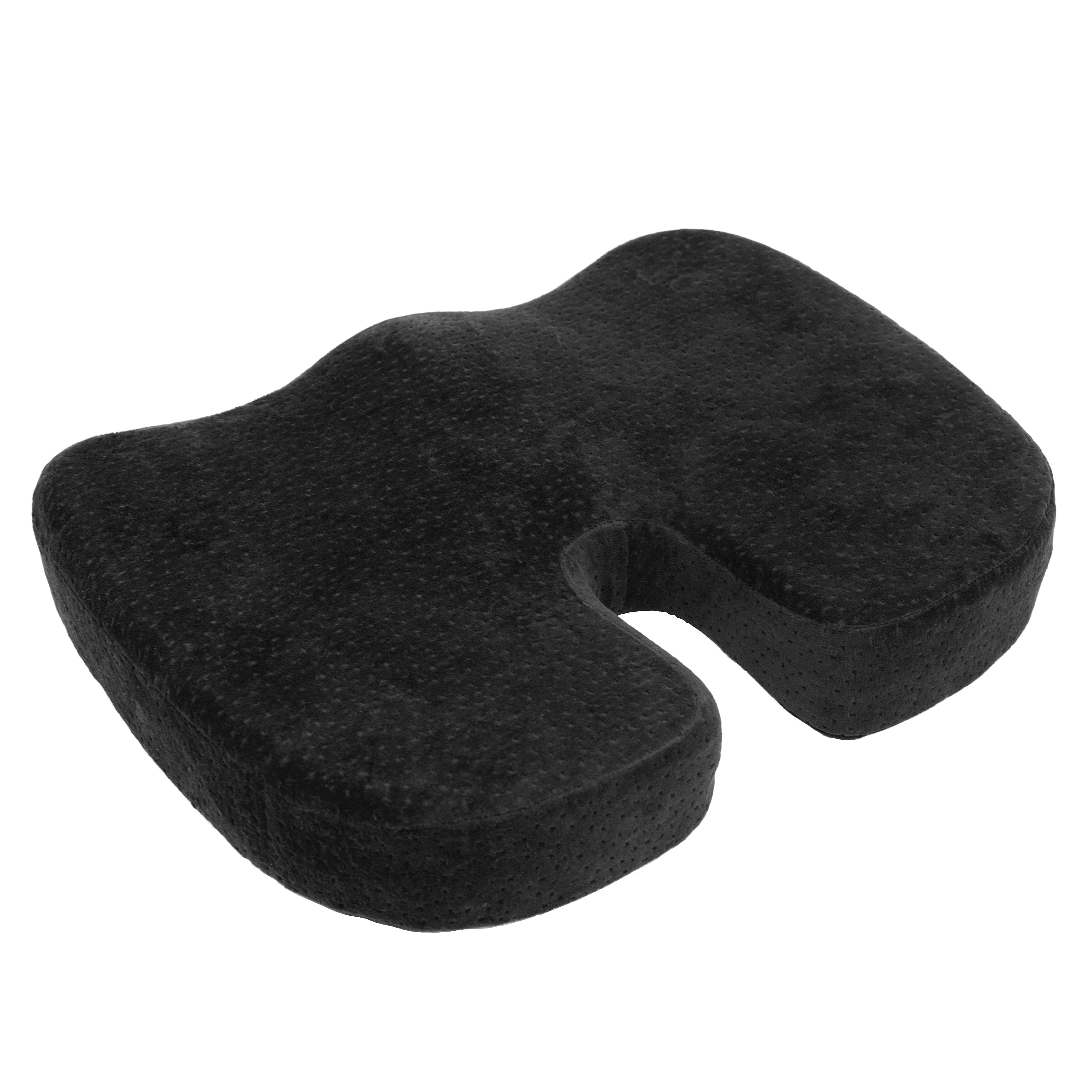 AURORA Black Memory Foam Coccyx Seat Cushion