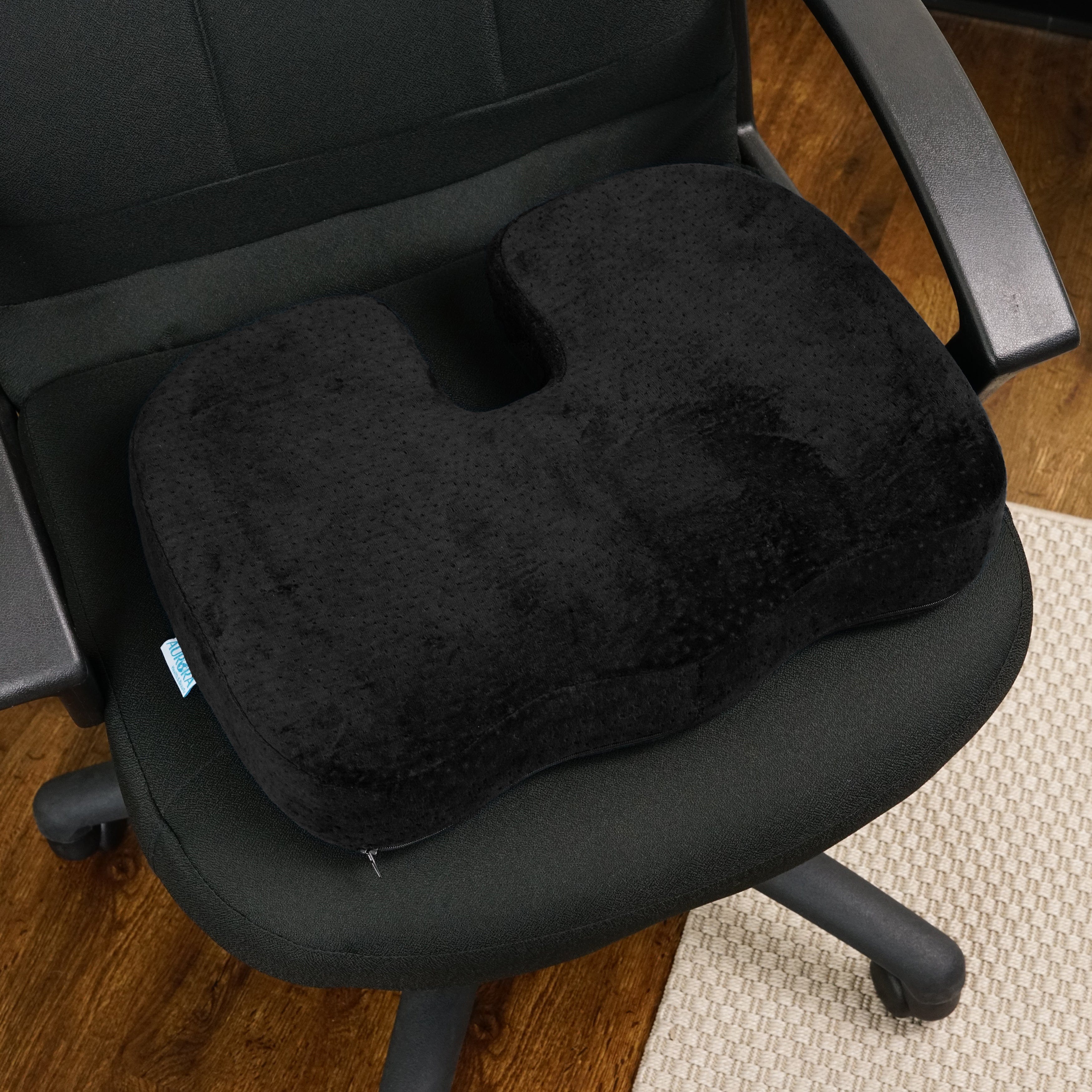 Buy Elegant Active Black Memory Foam Coccyx Seat Cushion Pillow