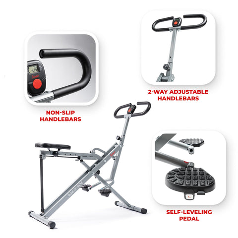 Image of Sunny Health & Fitness Upright Row-N-Ride™ Exerciser - NO. 077S - Treadmills and Fitness World