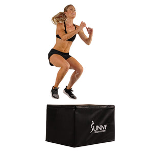 Sunny Health & Fitness 3 in 1 Weighted Pro-Plyo Box 30" 24" 20" - NO. 085 - Treadmills and Fitness World