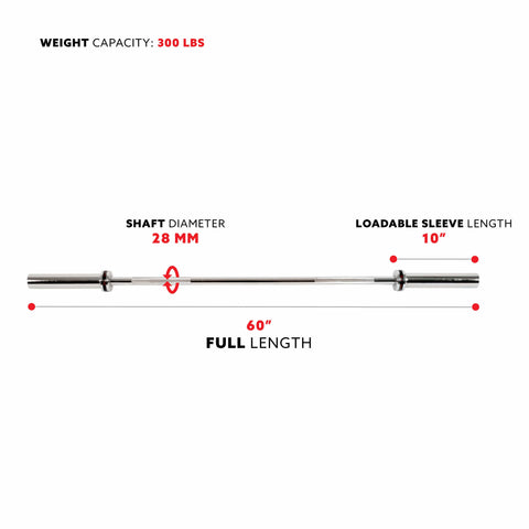 Image of Sunny Health & Fitness 60" Olympic Bar - Treadmills and Fitness World