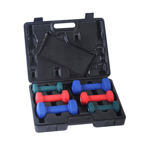 Image of Sunny Health & Fitness 2, 3, 5Lb Neoprene Dumbbell Set w/ Case -SDSN-20 - Treadmills and Fitness World