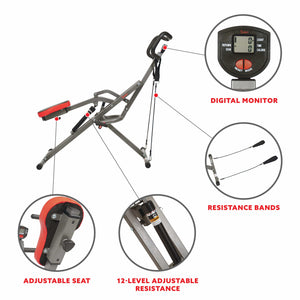 Sunny Health & Fitness Row-N-Ride PRO™ Squat Assist Trainer - SF-A020052 - Treadmills and Fitness World