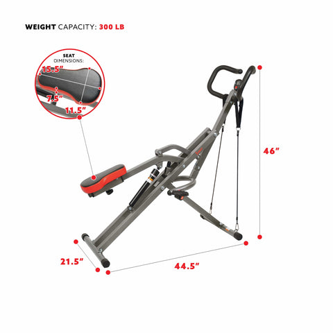 Image of Sunny Health & Fitness Row-N-Ride PRO™ Squat Assist Trainer - SF-A020052 - Treadmills and Fitness World