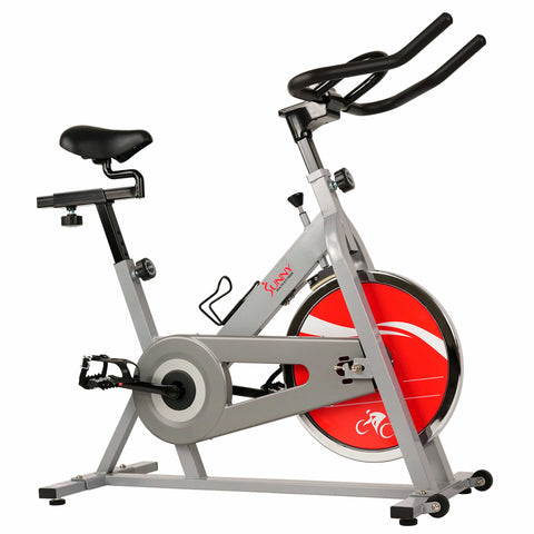 Image of Sunny Health & Fitness SF-B1001S Indoor Cycling Bike - Silver - Treadmills and Fitness World