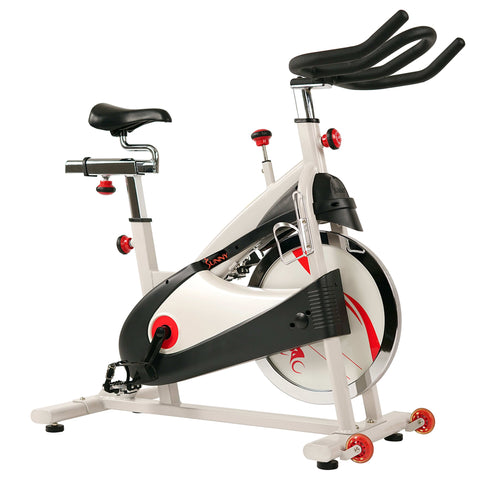 Image of Sunny Health & Fitness 40lb Flywheel Belt Drive Indoor Cycle Bike w/ Clipped Pedals - SF-B1509 - Treadmills and Fitness World