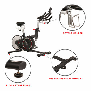 Sunny Health & Fitness Belt Drive Magnetic Indoor Cycling Bike- SF-B1709 - Treadmills and Fitness World