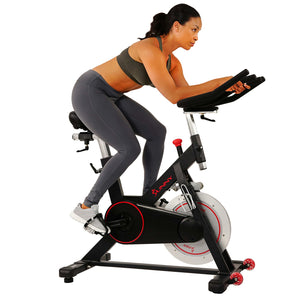 Sunny Health & Fitness Magnetic Belt Drive Indoor Cycling Bike with 44 lb Flywheel and Large Device Holder - SF-B1805 - Treadmills and Fitness World