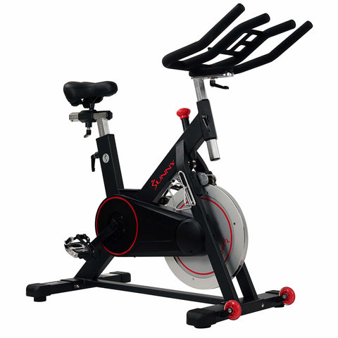 Image of Sunny Health & Fitness Magnetic Belt Drive Indoor Cycling Bike with 44 lb Flywheel and Large Device Holder - SF-B1805 - Treadmills and Fitness World