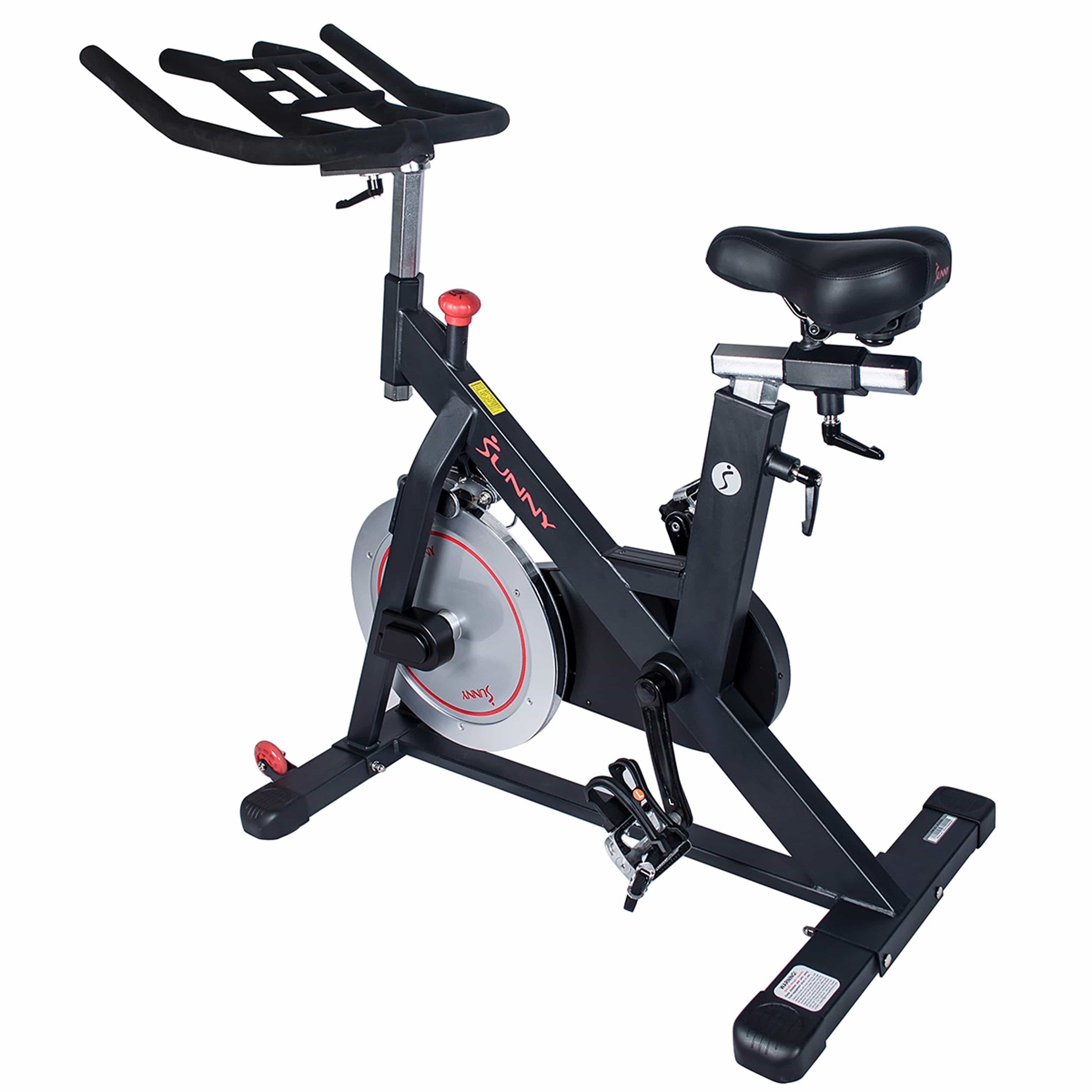 Sunny Health Fitness Magnetic Belt Drive Indoor Cycling Bike