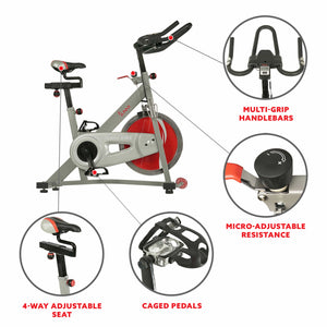 Sunny Health & Fitness Pro II Indoor Cycling Bike with Device Mount and Advanced Display – SF-B1995 - Treadmills and Fitness World