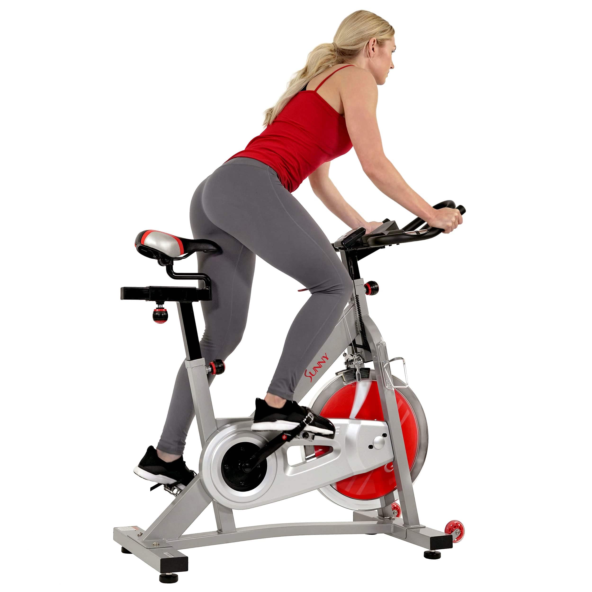 Sunny Health & Fitness Pro II Indoor Cycling Bike with Device Mount and ...