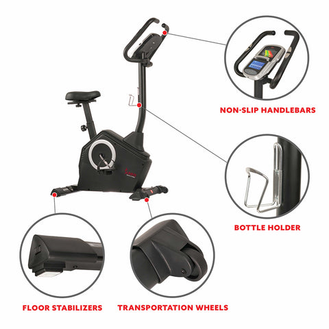 Image of Sunny Health & Fitness Programmable Upright Bike - SF-B2883 - Treadmills and Fitness World