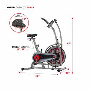 Sunny Health & Fitness Motion Air Bike - SF-B2916 - Treadmills and Fitness World