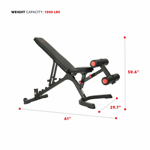 Image of Sunny Health & Fitness Fully Adjustable Utility Weight Bench - SF-BH6920 - Treadmills and Fitness World