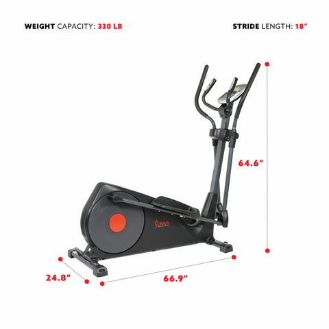 Image of Sunny Health & Fitness Pre-Programmed Elliptical Trainer - SF-E320001 - Treadmills and Fitness World