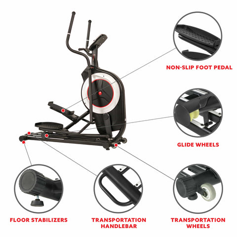 Image of Sunny Health & Fitness Programmable Elliptical Trainer SF-E3875 - Treadmills and Fitness World