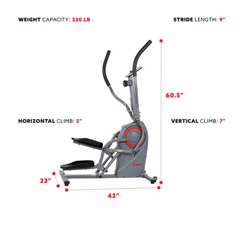 Image of Sunny Health & Fitness Performance Cardio Climber - SF-E3911 - Treadmills and Fitness World