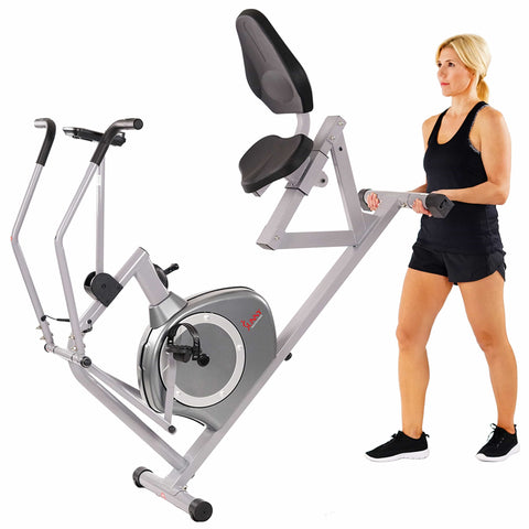 Image of Sunny Health & Fitness Cross Training Magnetic Recumbent Bike - SF-RB4708 - Treadmills and Fitness World