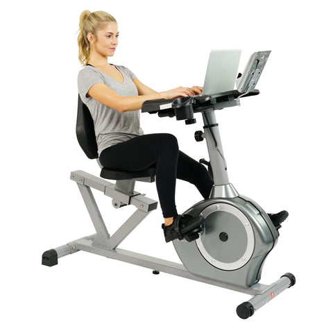 Image of Sunny Health & Fitness SF-RBD4703 Convertible Recumbent Bike - Treadmills and Fitness World